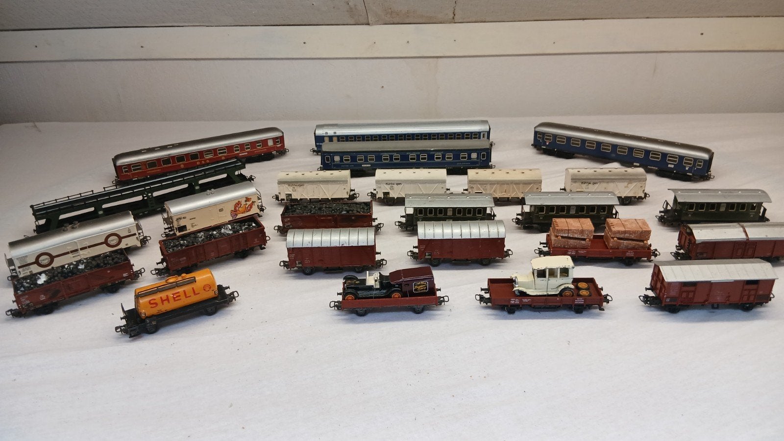 Marklin H0  - 25x Personen en goederen wagons., Hobby en Vrije tijd, Modeltreinen | H0, Wisselstroom, Gebruikt, Wagon, Ophalen of Verzenden