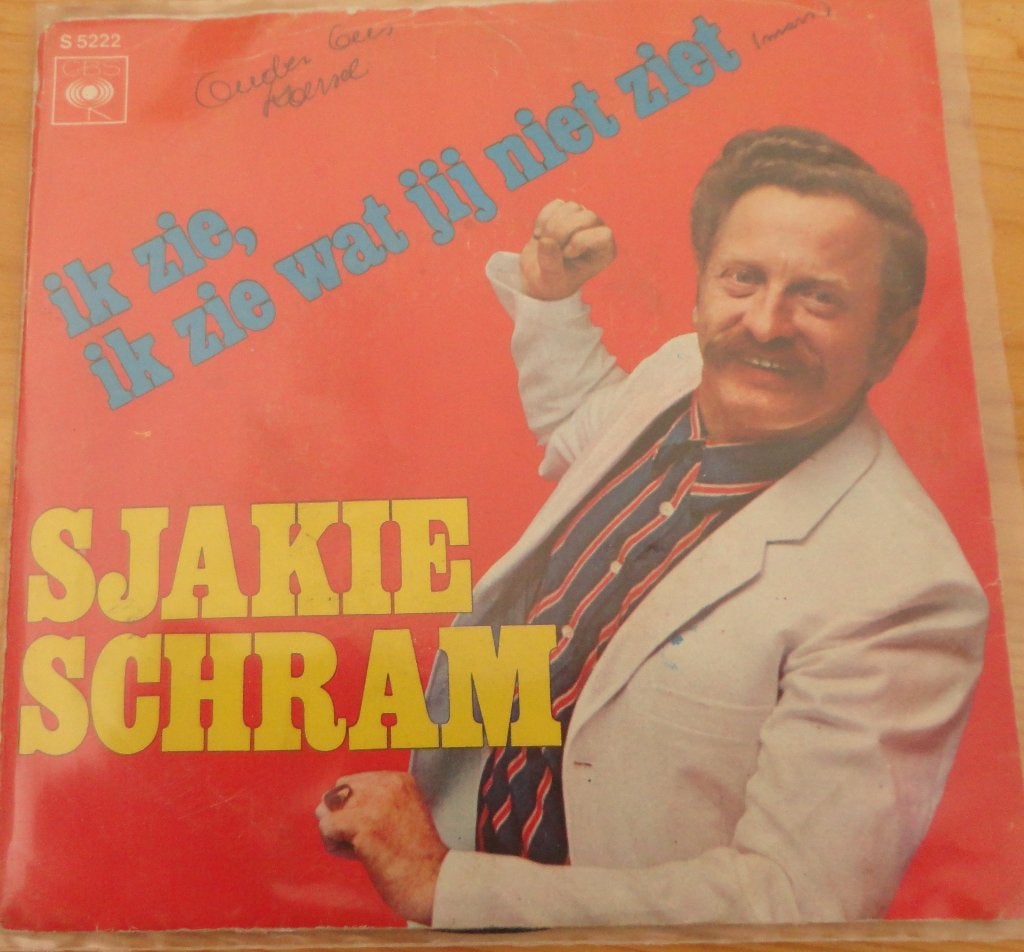 Sjakie Schram > Ik zie ik zie wat jij niet ziet, Cd's en Dvd's, Ophalen of Verzenden, Gebruikt, 7 inch, Nederlandstalig