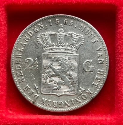 VERSCHILLENDE JAREN 2,5 gulden Willem III (2), Postzegels en Munten, Munten | Nederland, Ophalen, Koning Willem III, Zilver, Losse munt