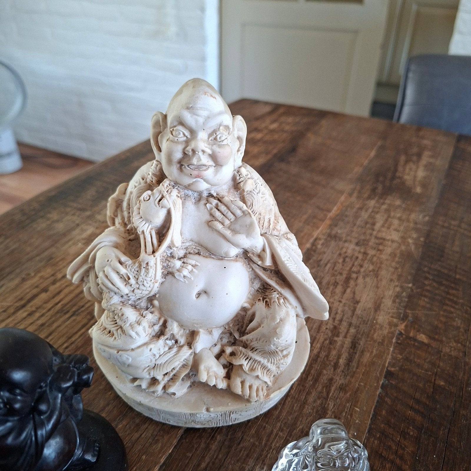 Boeddha  is al een Oudje 17 bij 12 cm groot, Ophalen of Verzenden