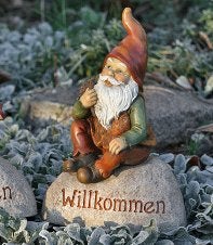 Leuke, originele Kabouter, Tuinkabouter, Willkommen, Duits, Ophalen of Verzenden, Nieuw, Kunststof, Tuinkabouter