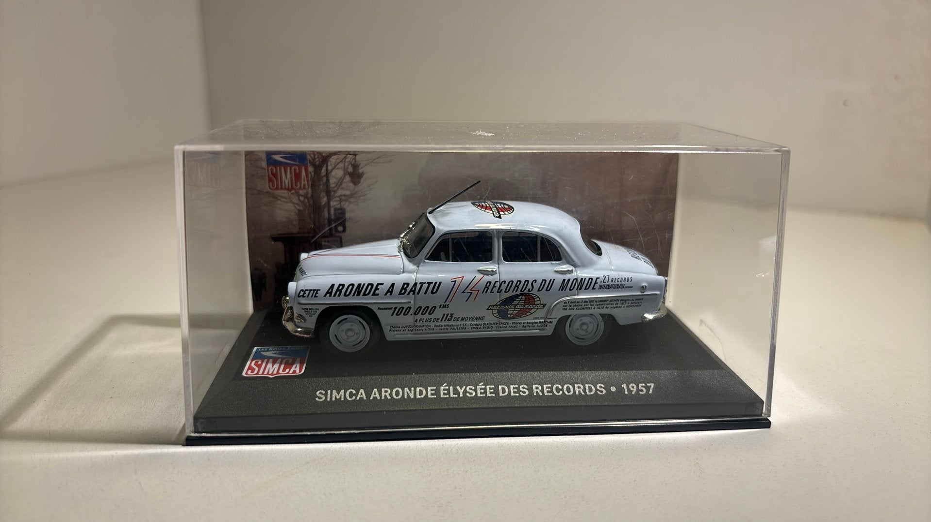 Simca aronde elysee des records 1957 altaya 1.43, Overige merken, Auto, Ophalen of Verzenden, A