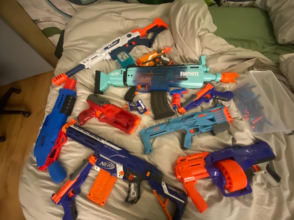 12 nerf guns, Ophalen, Gebruikt
