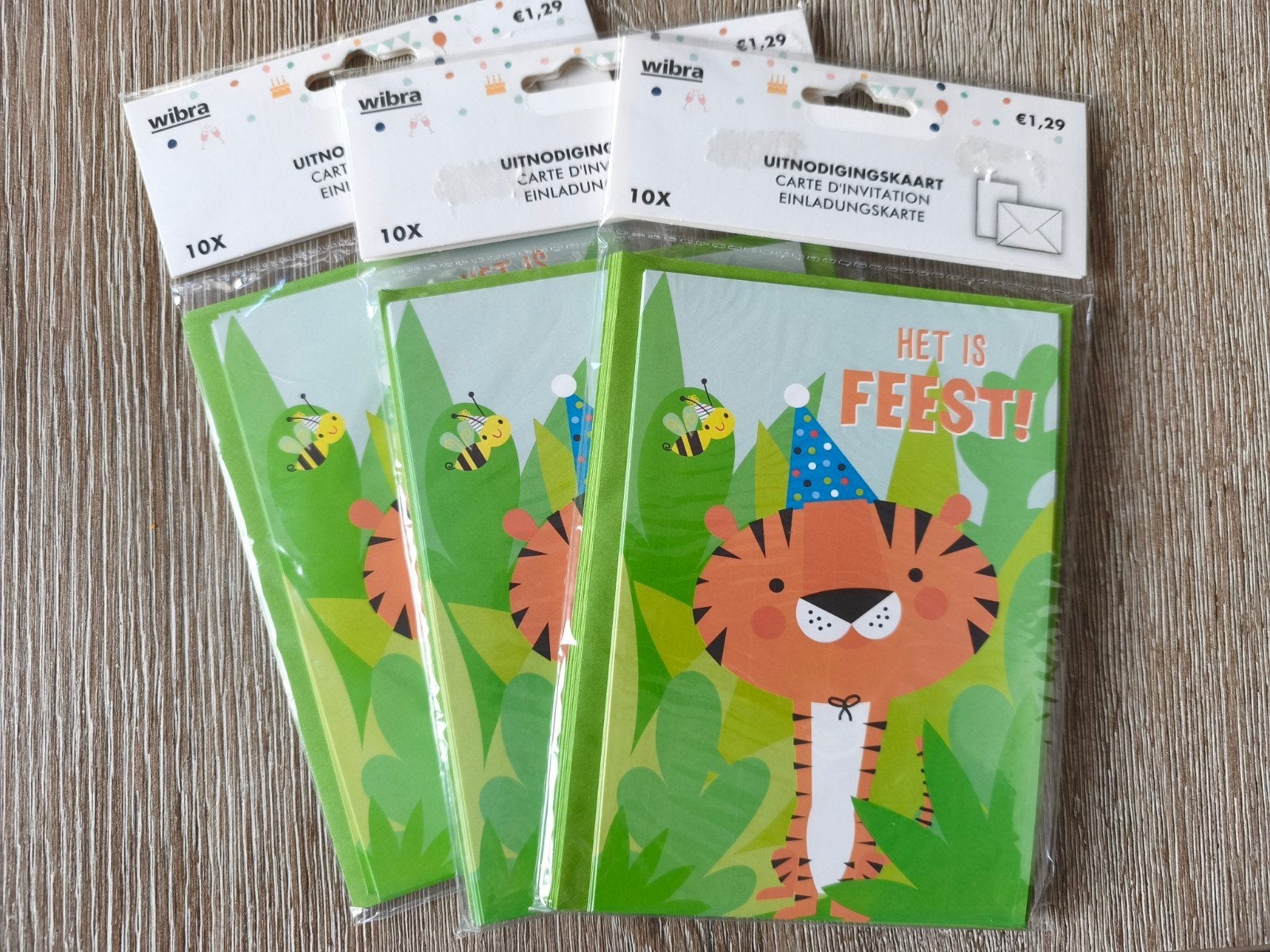 Uitnodigingskaarten verjaardag 'Het is Feest!', Ophalen of Verzenden, Nieuw, Feestartikel, Verjaardag
