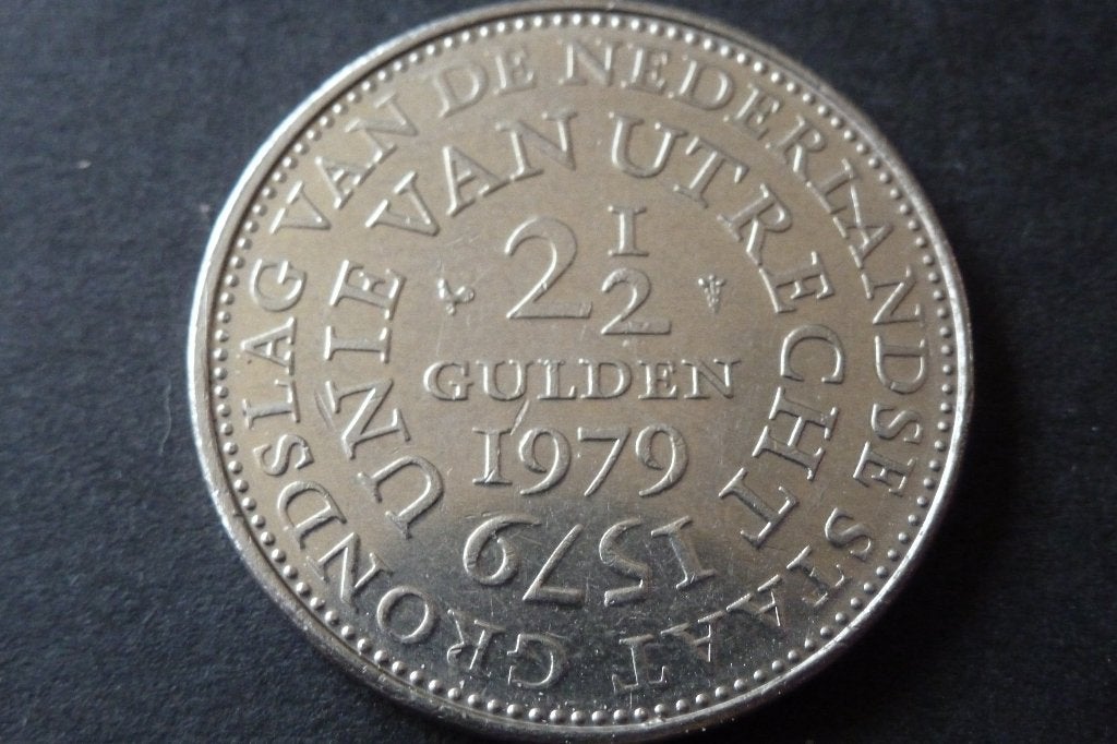 Juliana - prachtige 2,5 gulden 1979 Unie van Utrecht p-/p, Postzegels en Munten, Munten | Nederland, Ophalen of Verzenden, Koningin Juliana