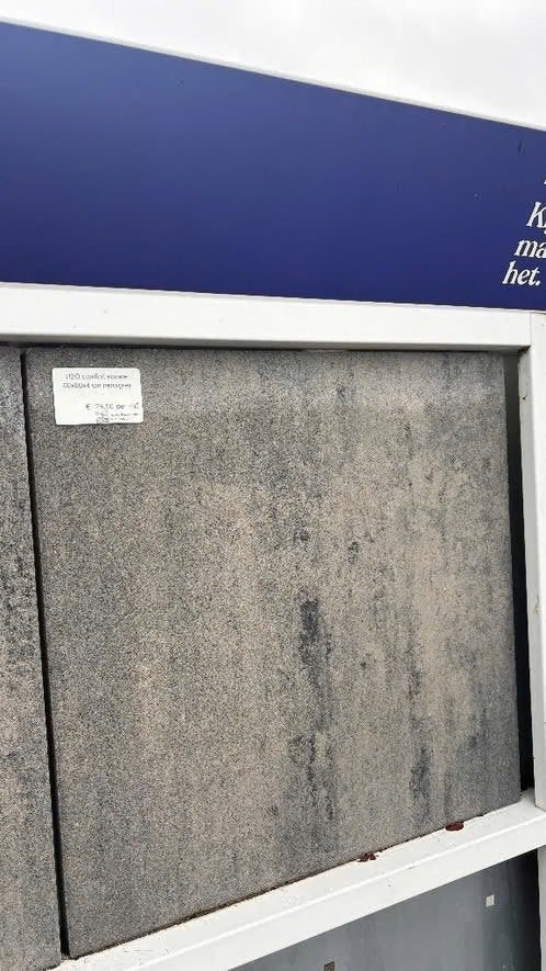 Terrastegel, H20 Comfort square nero grey 60x60x4, Nieuw, Ophalen of Verzenden, 10 m² of meer, Beton