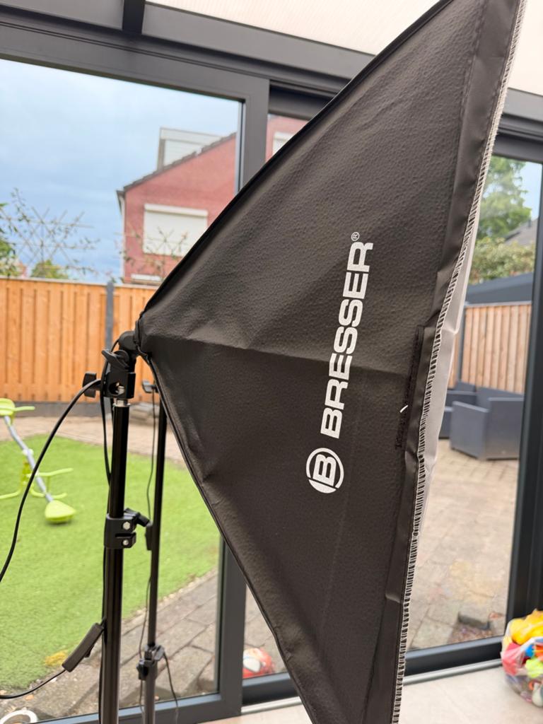Bresser Fotostudio Softbox Lampenset 2 stuks, Ophalen, Zo goed als nieuw, Lamp of Flitsset