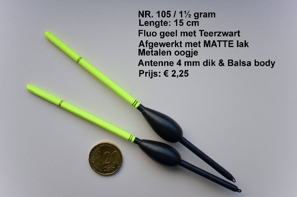 KARPERDOBBER HANDBUILT NR. 105 / 1½ gram, Ophalen of Verzenden, Nieuw, Dobber of Lood