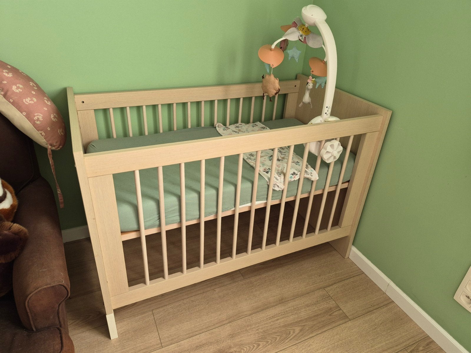Complete babykamer: Ledikant, commode en kledingkast, Ophalen, Gebruikt, 50 tot 70 cm, 75 tot 100 cm