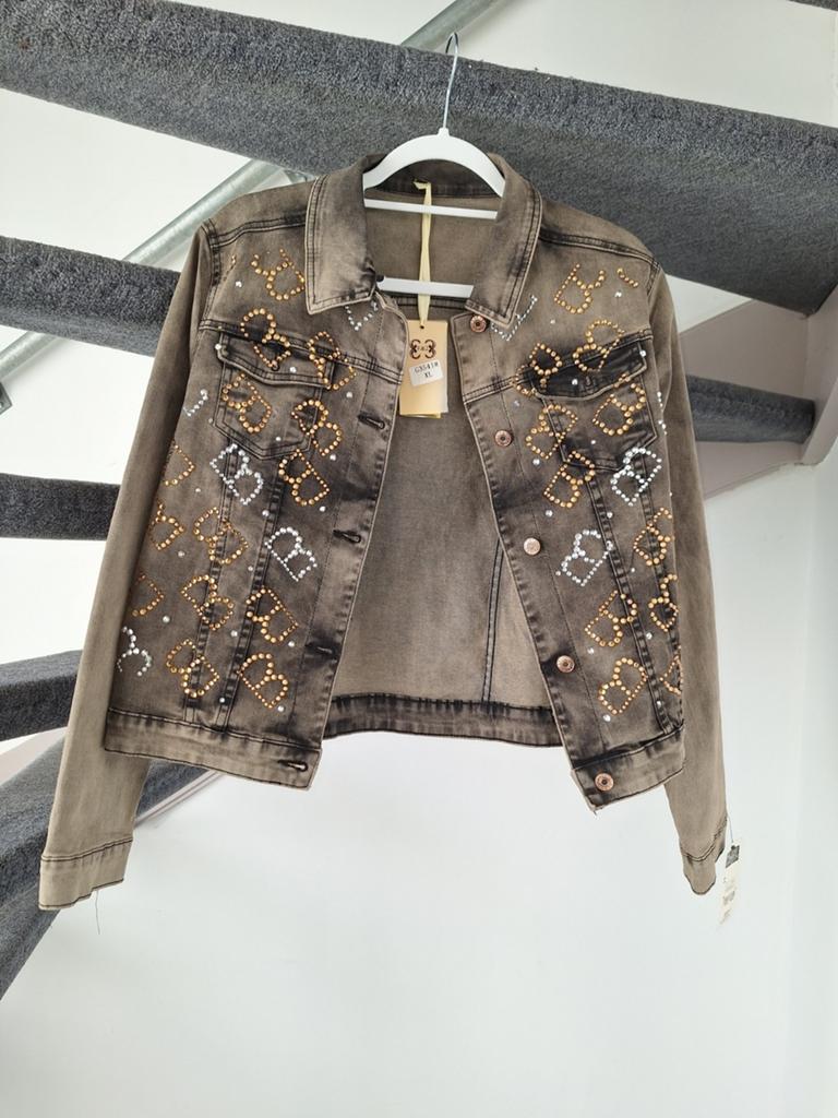Stoere spijkerjas met studs - Maat XL, Overige kleuren, Maat 46/48 (XL) of groter, Ophalen of Verzenden, Nieuw