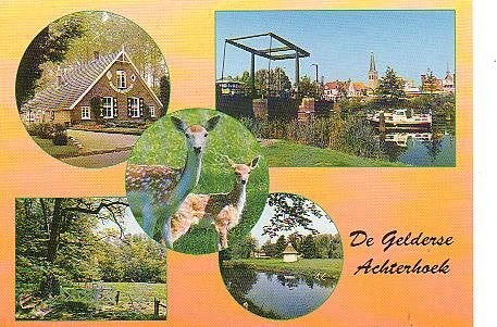 Ansichtkaart 	Achterhoek	5-luik, Verzenden, 1980 tot heden, Gelopen, Gelderland
