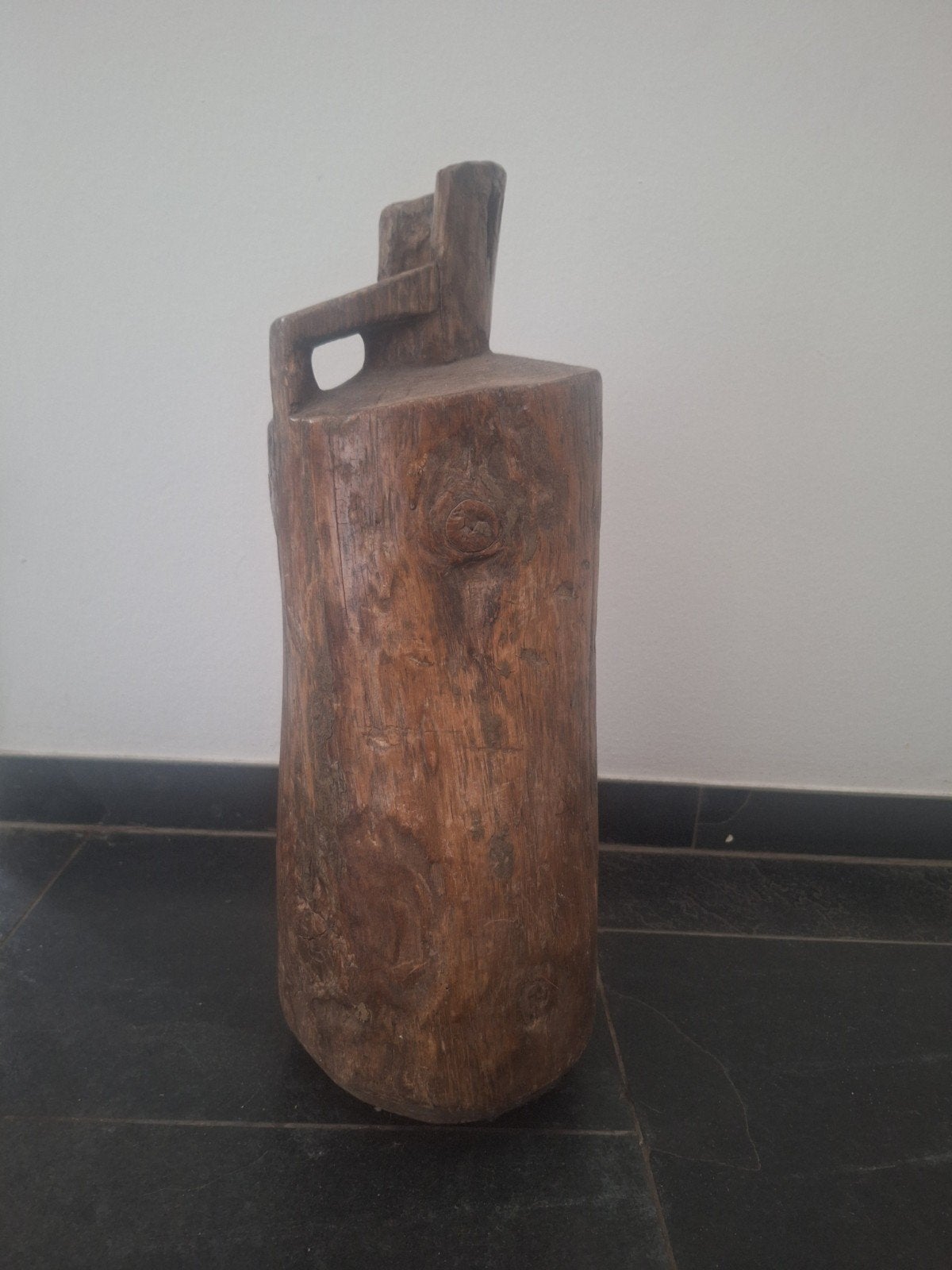Antieke houten vijzel - Handgemaakt, Antiek en Kunst, Antiek | Overige Antiek, Ophalen