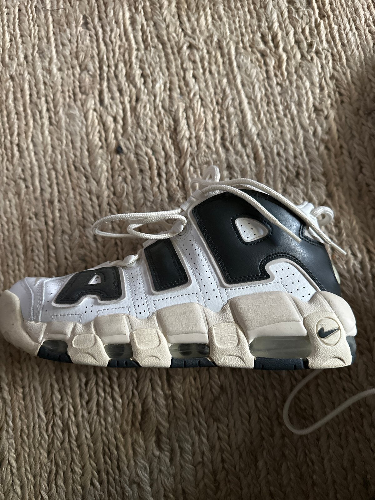 Nike Air More Uptempo '96 Zwart/Wit Sneakers, Ophalen of Verzenden, Gedragen, Zwart, Sneakers of Gympen