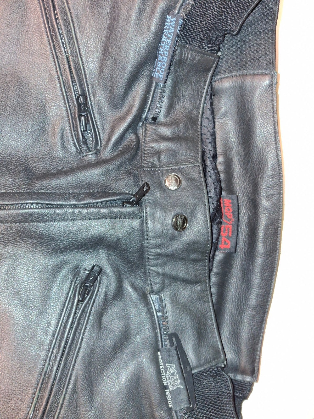 Zwarte leren motorbroek - Maat M/L, Ophalen of Verzenden, Gedragen, MOP75A