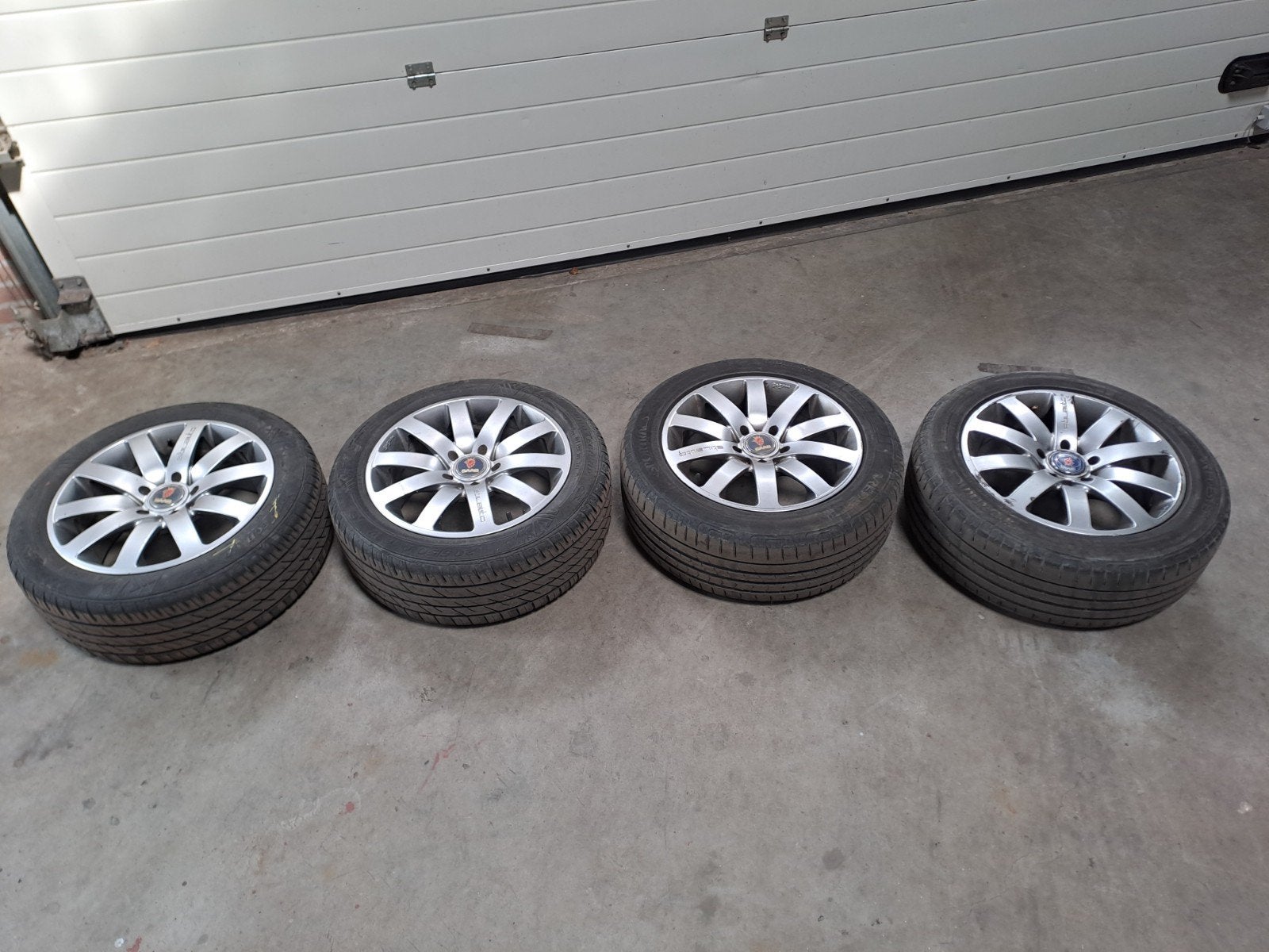 Saab Stilauto 5x110 16 inch LM velgen, Ophalen, Gebruikt