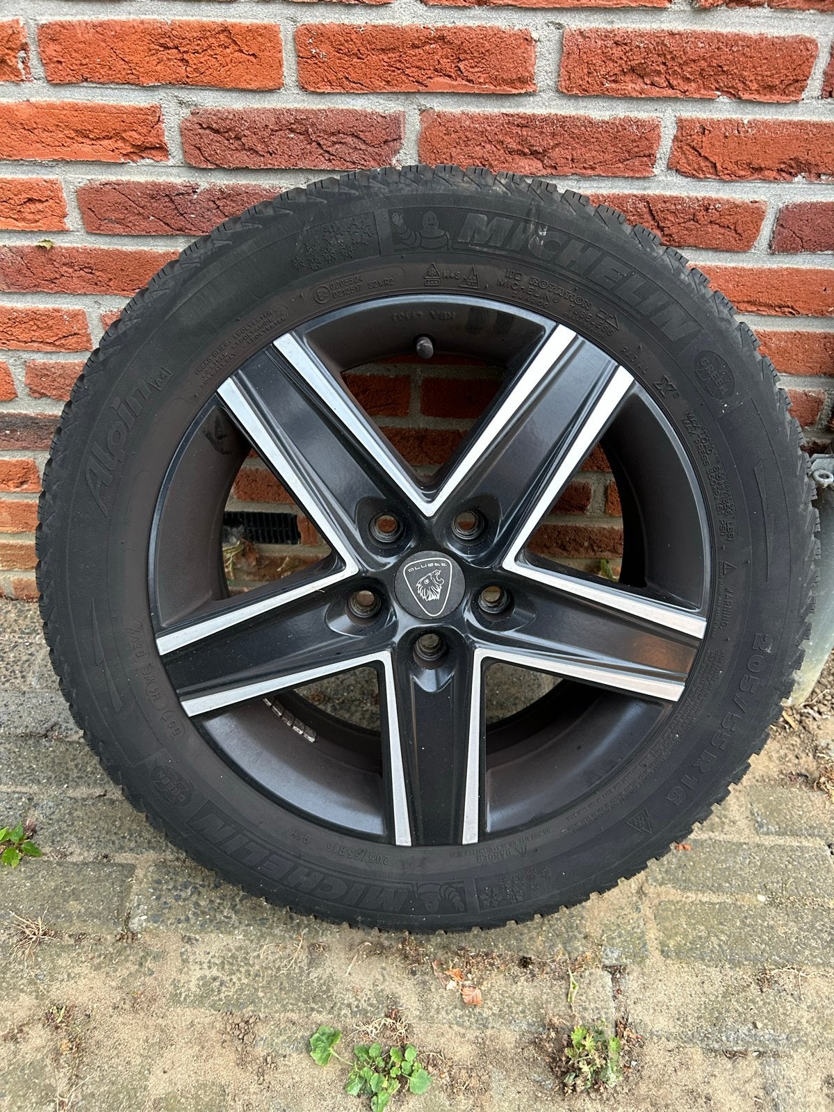Michelin Alpin 205/55R16 Winterbanden met Velgen, Ophalen, Gebruikt