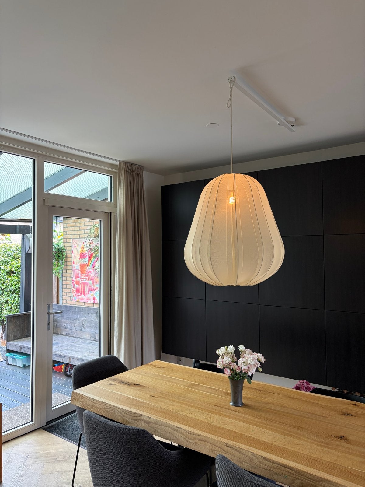 Bolia Balloon lamp met verstelbare arm, Huis en Inrichting, Lampen | Hanglampen, Ophalen, Zo goed als nieuw, Textiel, E27 (groot)