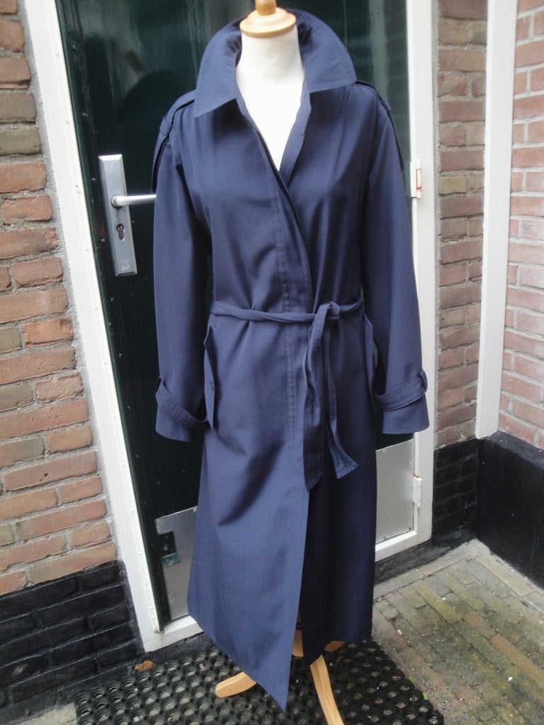 Blauwe trenchcoat NINO maat 42 (z.g.a.n.), Blauw, Maat 42/44 (L), Ophalen of Verzenden, Zo goed als nieuw
