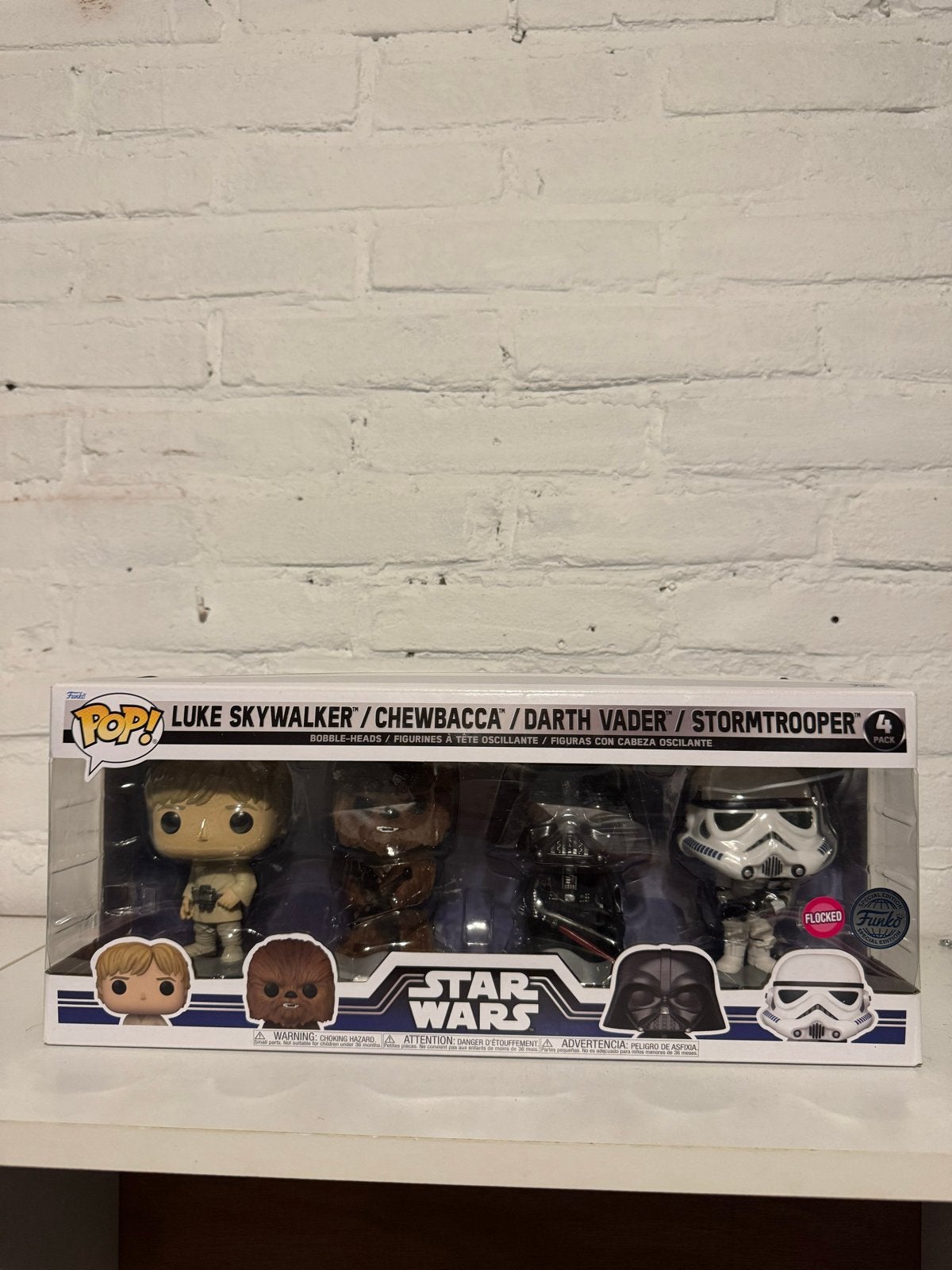 Funko Pop! Star Wars 4-pack: Luke, Chewbacca, Vader, Stormtr, Ophalen of Verzenden, Nieuw, Actiefiguurtje