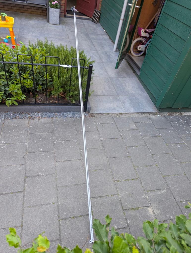 Gordijnrails uitschuifbaar tot 460, Ophalen, Gebruikt, Wit, 200 cm of meer