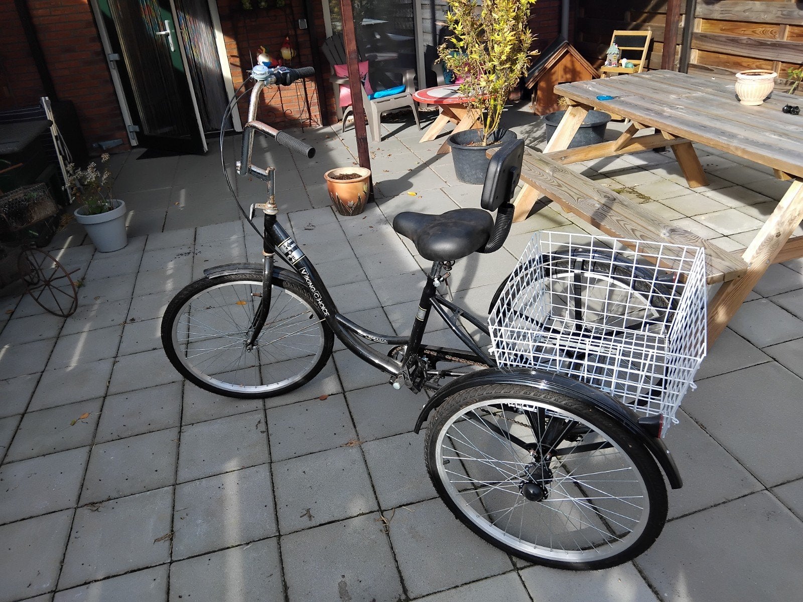 Driewieler fiets met mand - Viking Hope, Ophalen, Gebruikt, Trommelrem, Viking Hope