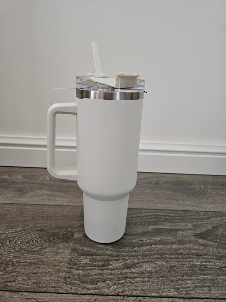 thermobeker met rietje, Ophalen of Verzenden, Nieuw, Beige