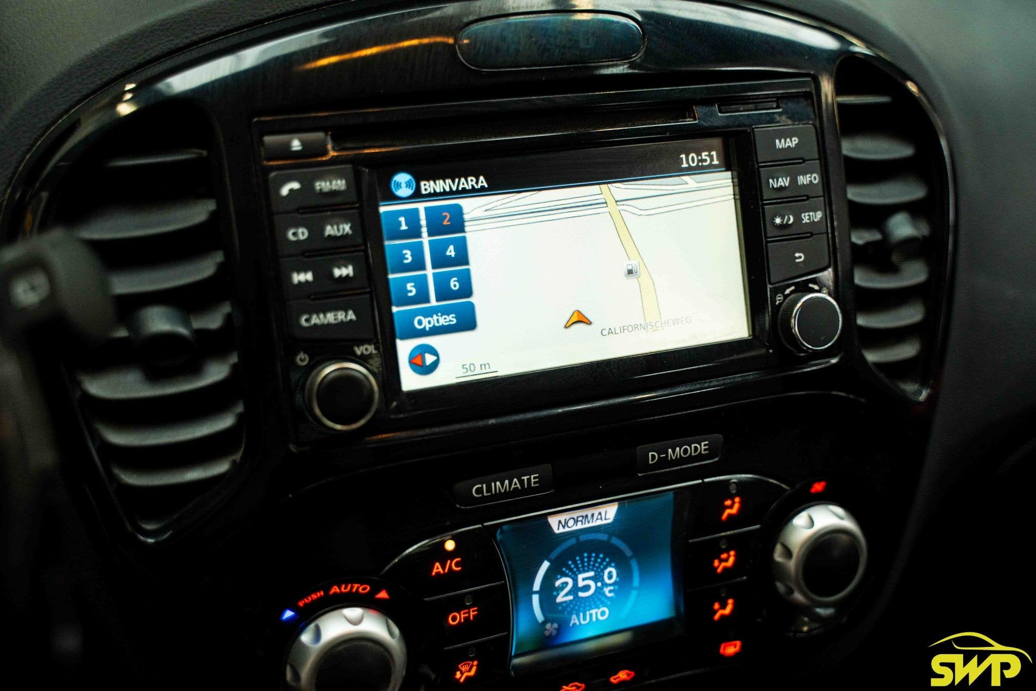 Nissan Juke 1.6 Tekna | Automaat | Spoiler | Navi | Cruise |, Auto's, Nissan, Euro 5, 4 cilinders, Stoelverwarming, Leder