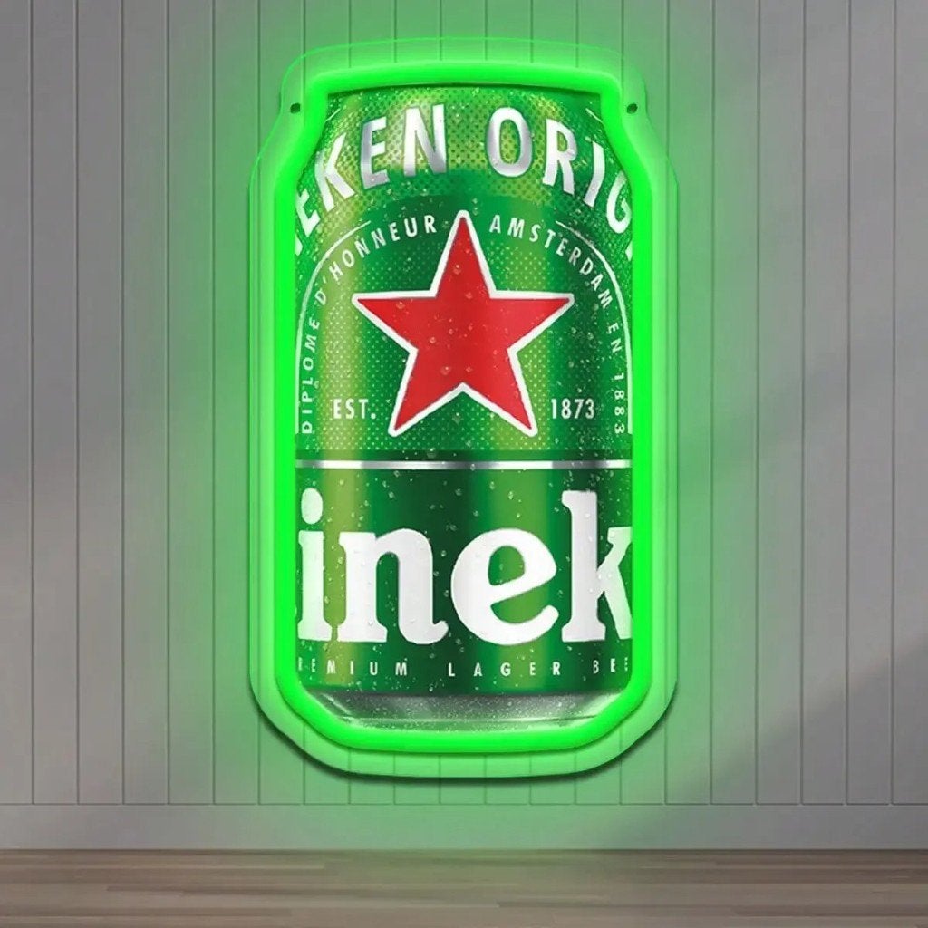 LED lamp neon stijl Heineken blik (30.5x17.5cm), Ophalen of Verzenden, Nieuw, Lichtbak of (neon) lamp