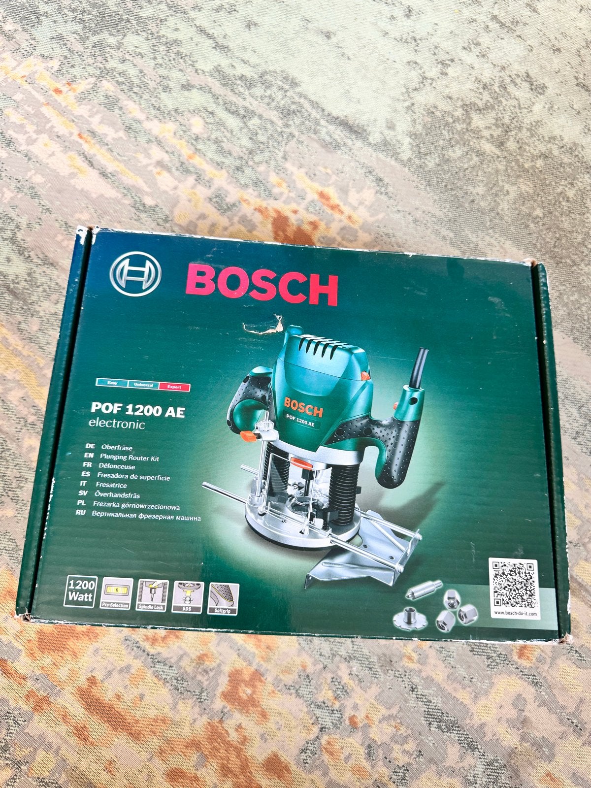Gloednieuwe Bosch POF 1200 AE Bovenfrees - Ongebruikt!, Ophalen of Verzenden, Nieuw, Elektrisch, Bovenfrees