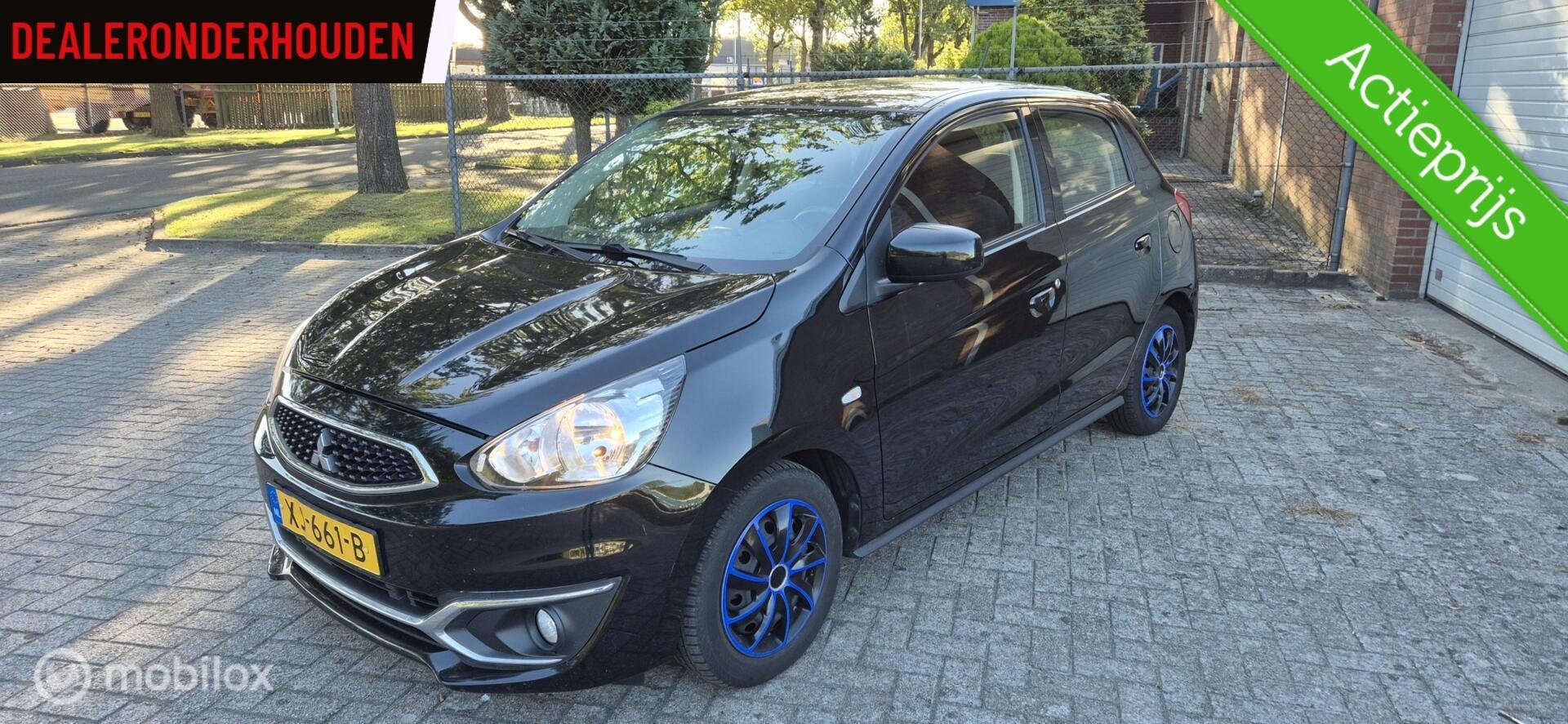 Zwarte Mitsubishi Space Star 1.0 Cool+ Dealer Onderhouden !, Dealer onderhouden, Stof, Gebruikt, Zwart