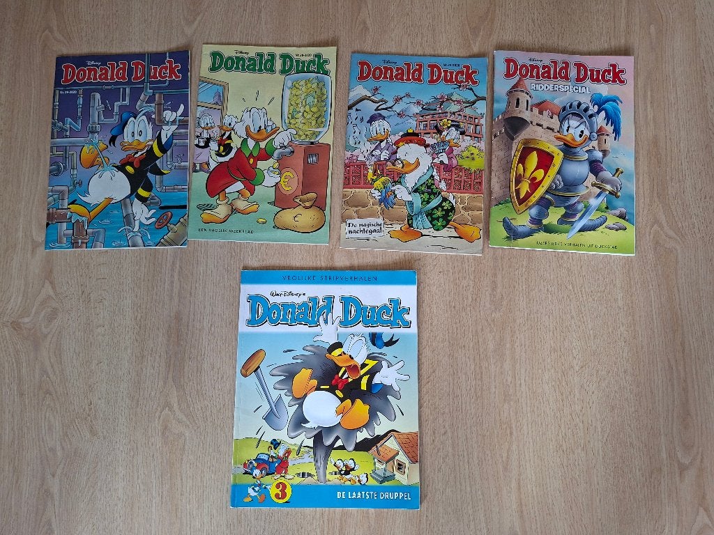 5x donald duck, Meerdere stripboeken, Ophalen of Verzenden, Zo goed als nieuw, Donald Duck