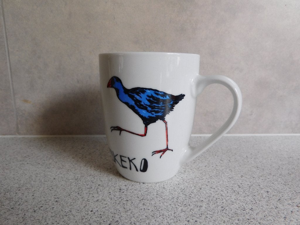 Mok Fine Porcelain Pukeko Nieuw-Zeeland door Jason - 10x8 cm, Overige merken, Nieuw, Overige stijlen, Porselein