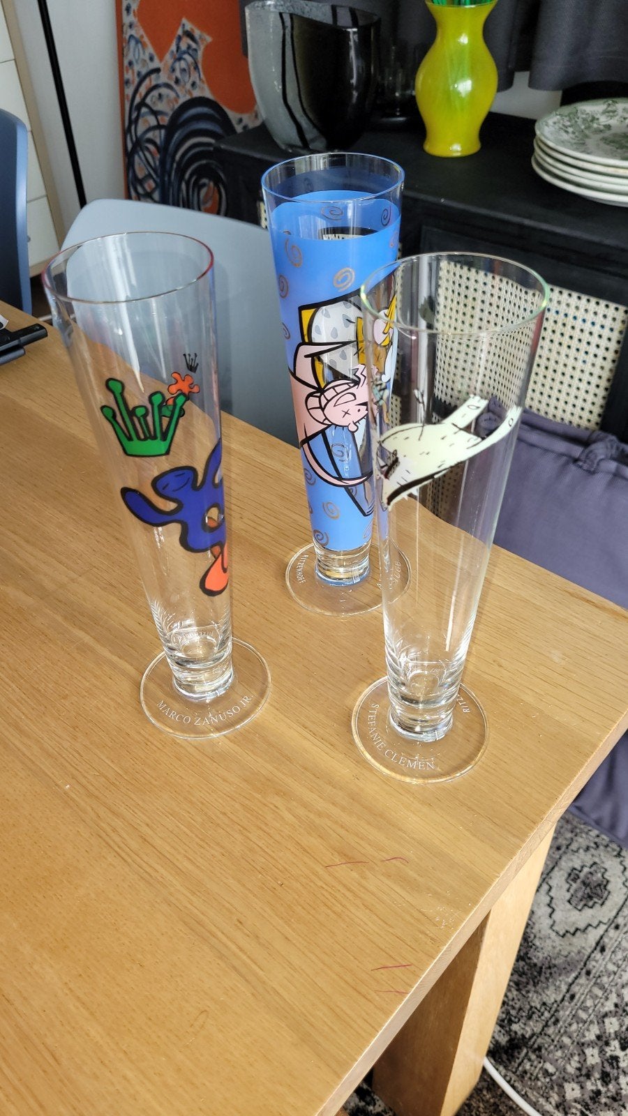 Ritzenhoff design bierglazen - set van 3, Antiek en Kunst, Ophalen of Verzenden