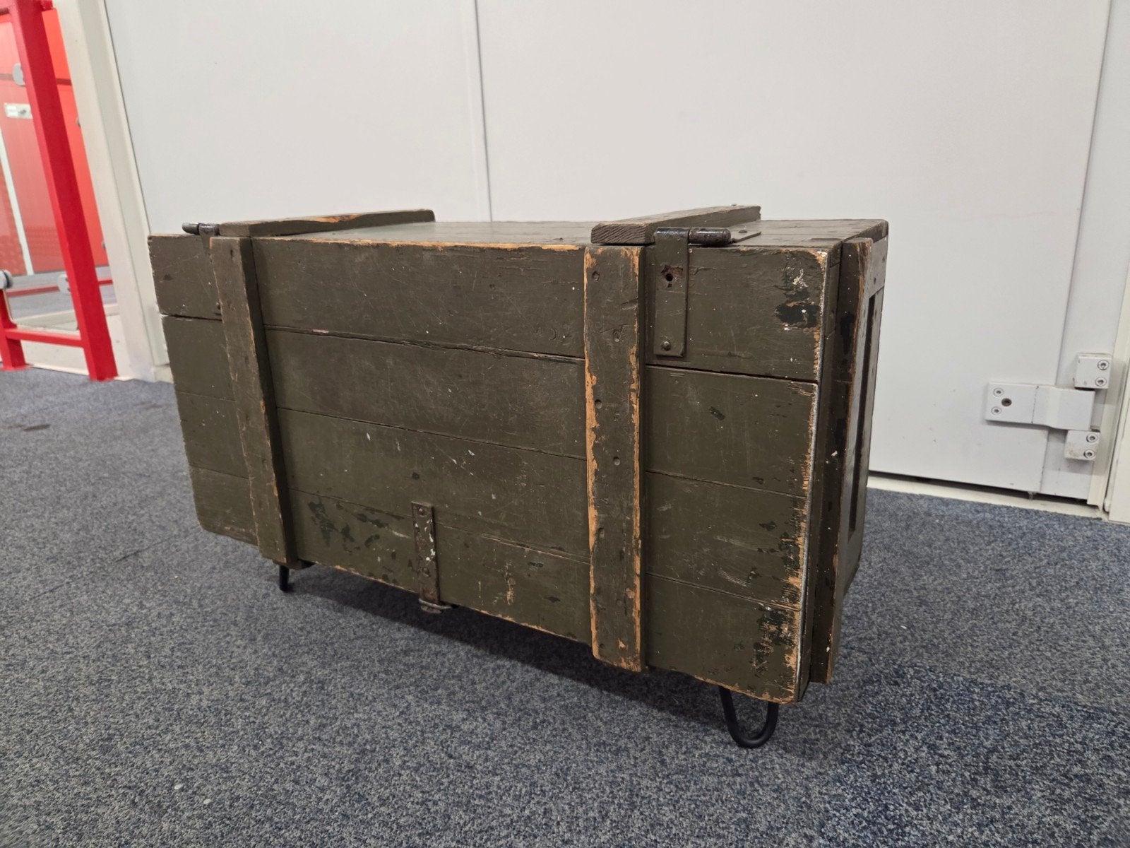 Vintage legerkist, munitiekist, TV meubel, Minder dan 50 cm, Gebruikt, 50 tot 100 cm, 5 – 50