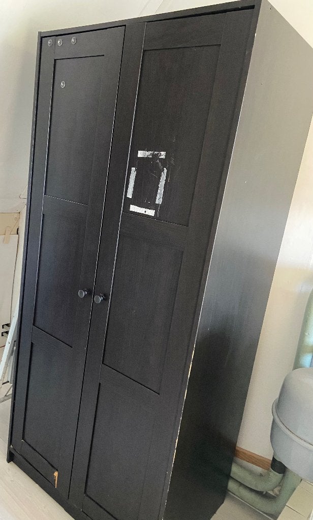 Zwarte kast te koop, Ophalen, Met deur(en), Gebruikt, 50 tot 100 cm