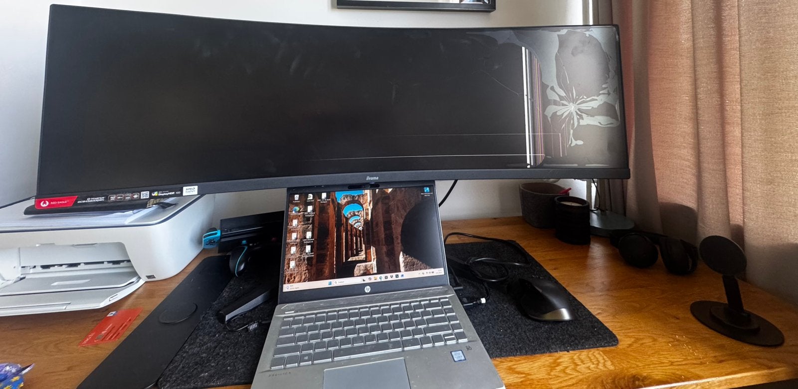 Iiyama G-Master GCB4580DQSN 45 inch Ultrawide Monitor (defec, Computers en Software, Gaming, Curved, Overige typen, Niet werkend
