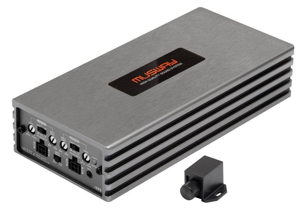 MusWay NX225.4 mini 4 kanaals versterker 900 watts RMS, Auto diversen, Autospeakers, -, Verzenden, Nieuw, Audio Design GmbH
