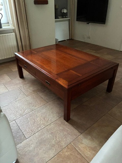 Massief kersen salontafel, Huis en Inrichting, Ophalen, 100 tot 150 cm, 50 tot 100 cm, Zo goed als nieuw