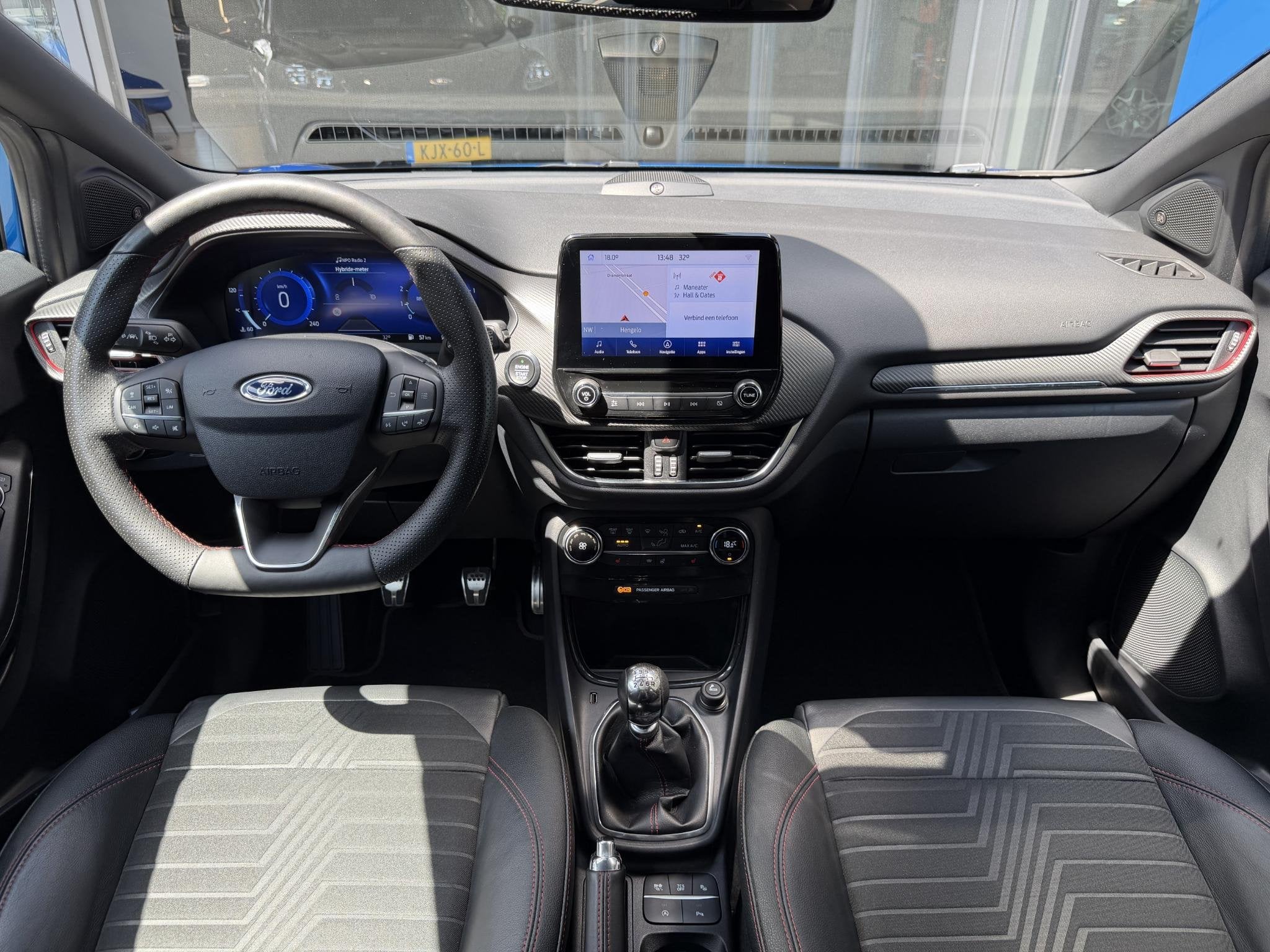 Ford Puma 1.0 EcoBoost Hybrid ST-Line X First Edition Pano d, Auto's, Voorwielaandrijving, 12 maanden, Blauw, Leder en Stof
