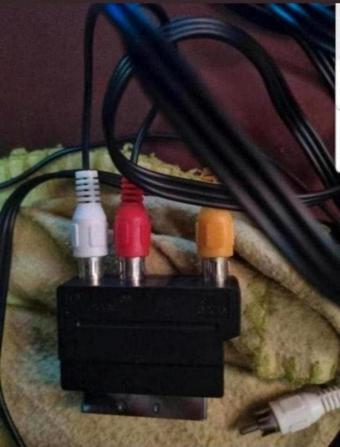 video naar SCART-adapter bieden gebruikt met kabel bieden, Ophalen of Verzenden, Gebruikt, Minder dan 2 meter, Scartkabel
