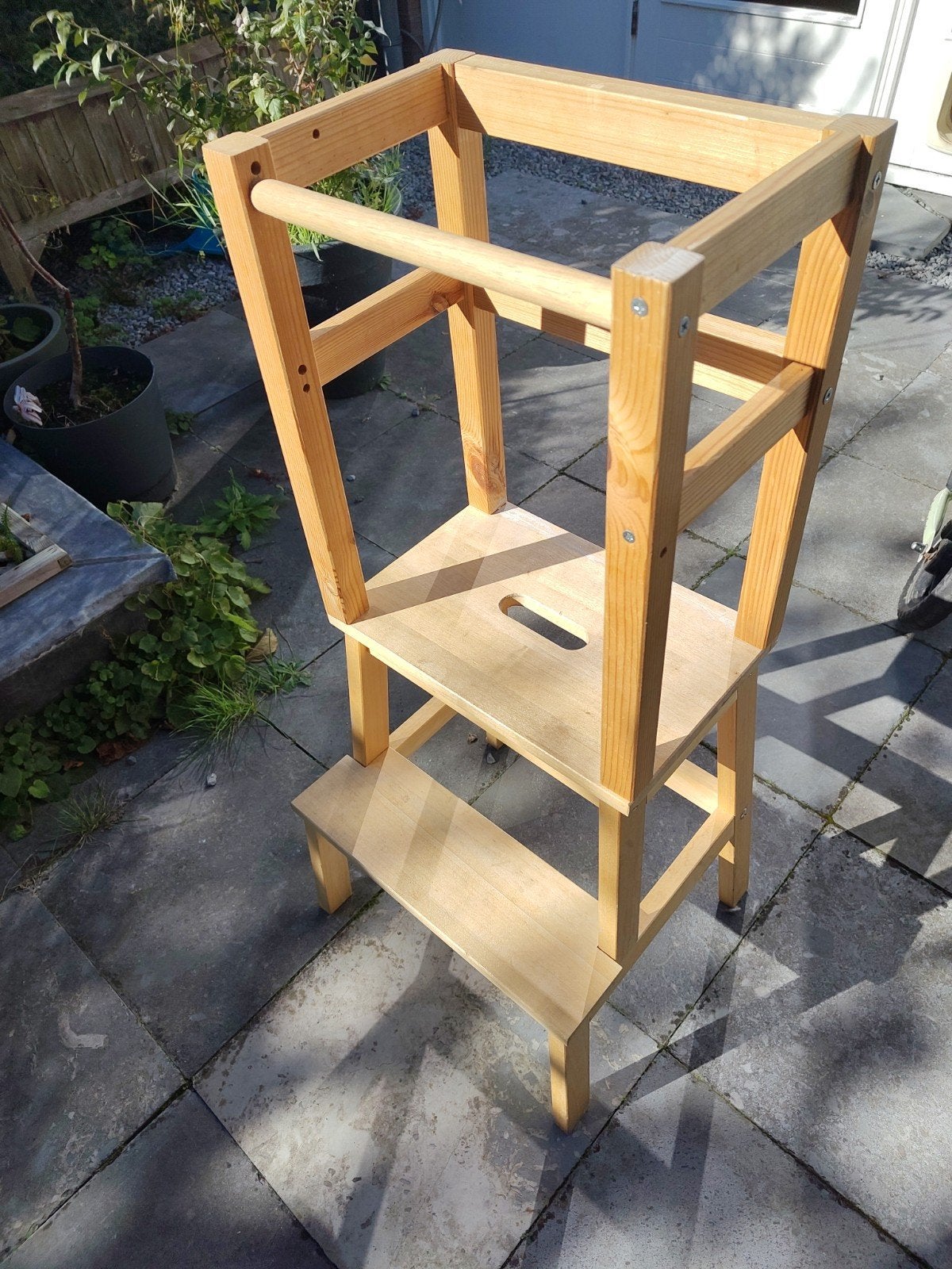 Leertoren/Houten meegroeistoel, Ophalen, Gebruikt, Meegroeistoel