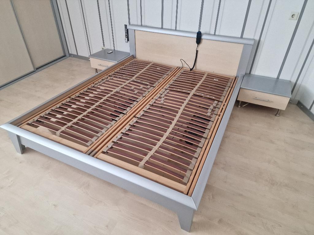 2 persoons bed 160x200 met verstelbare lattenbodem, Huis en Inrichting, Slaapkamer | Bedden, Ophalen, Tweepersoons, 200 cm, 160 cm