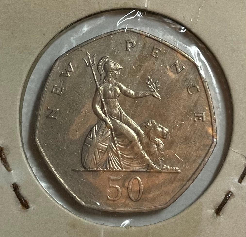 50 new pence Engeland 1981, Ophalen of Verzenden, Overige landen
