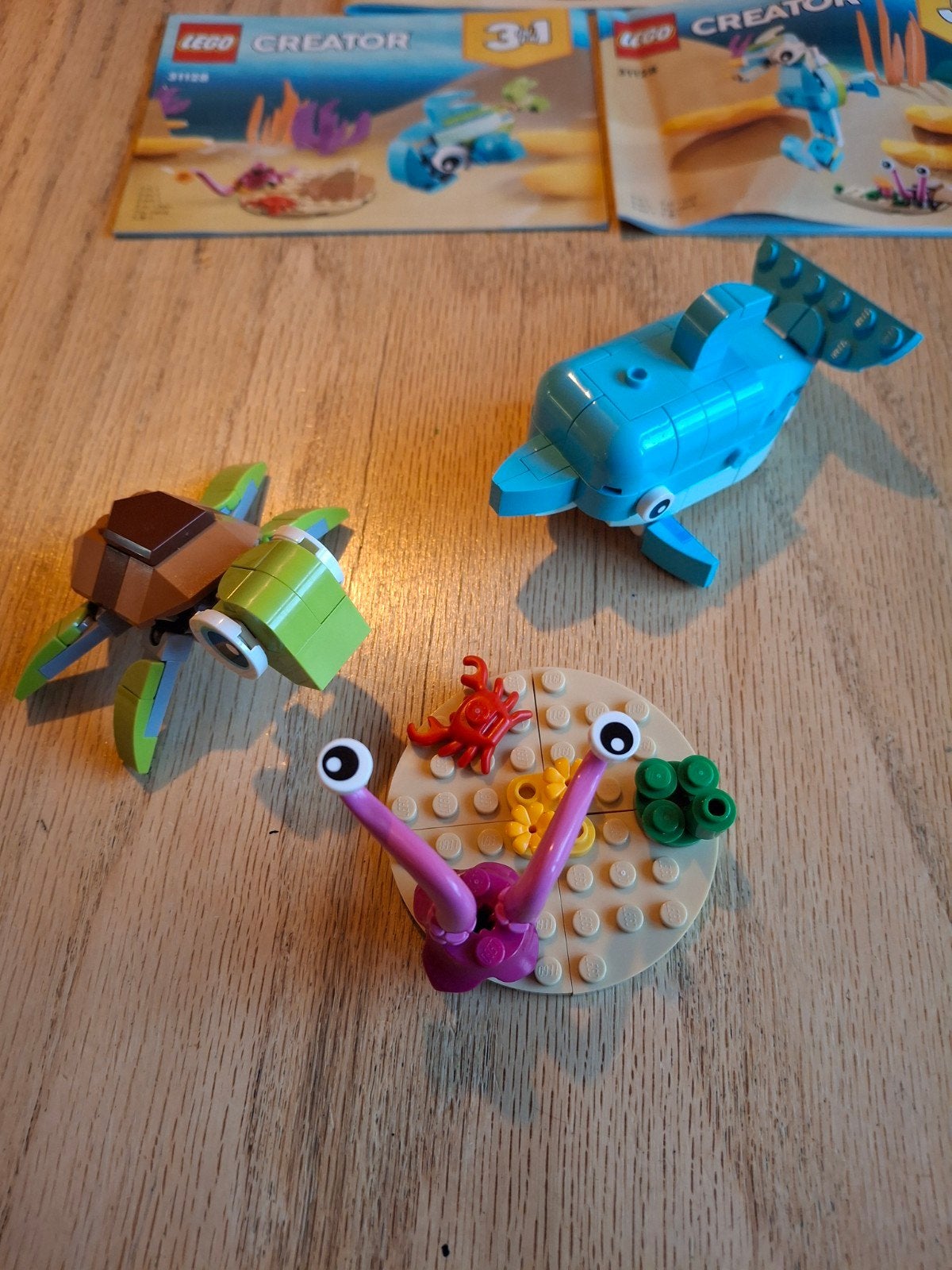 LEGO Creator 31128 Dolfijn en Schildpad (3-in-1), Ophalen of Verzenden, Zo goed als nieuw, Overige merken