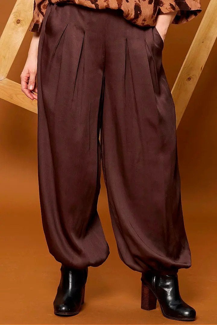 Bruine ballonbroek Melba van Zhenzi Maat 46/48 M, Z, Zhenzi, Maat 46/48 (XL) of groter, Nieuw