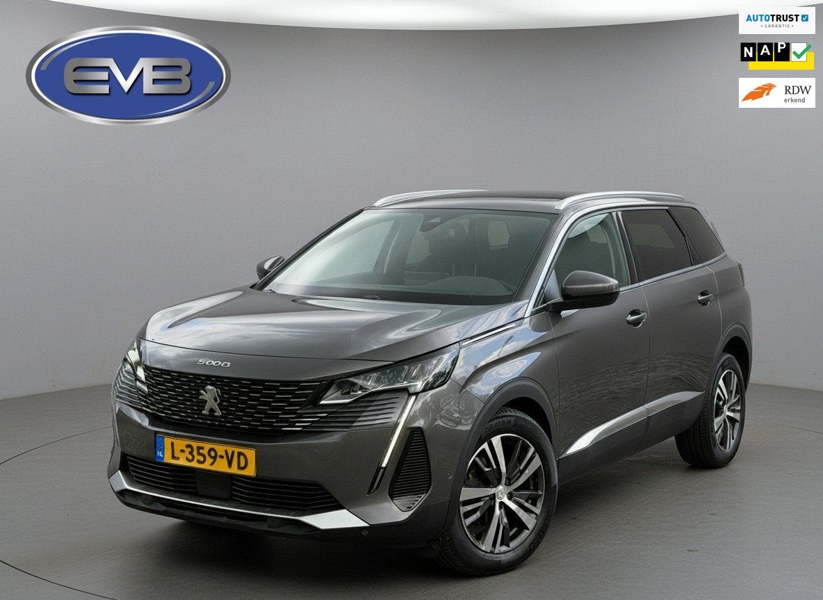Peugeot 5008 1.2 130 pk Blue Lease Allure, 7 PERSOONS, achte, Voorwielaandrijving, Gebruikt, Euro 6, 1199 cc