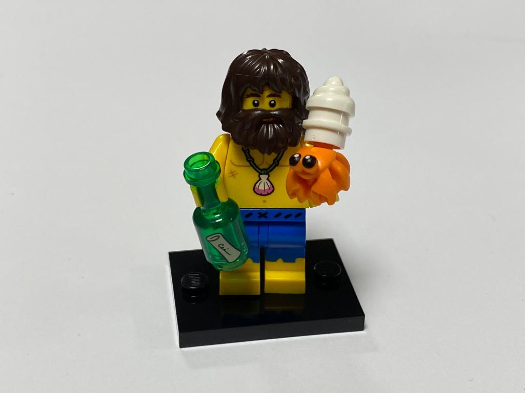 Lego Serie 21 Minifiguur col21-3 Shipwreck Survivor, Ophalen of Verzenden, Nieuw, Complete set, Lego