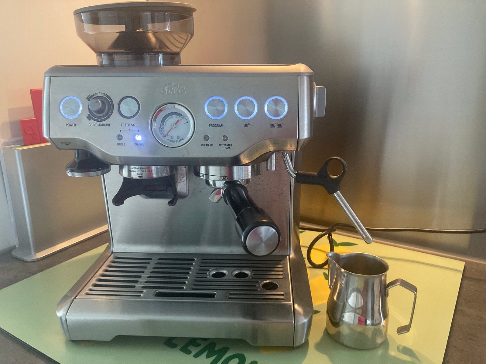 Solis Espressomachine type 115a, Witgoed en Apparatuur, Koffiezetapparaten, Ophalen, Espresso apparaat, Overige typen, Zo goed als nieuw