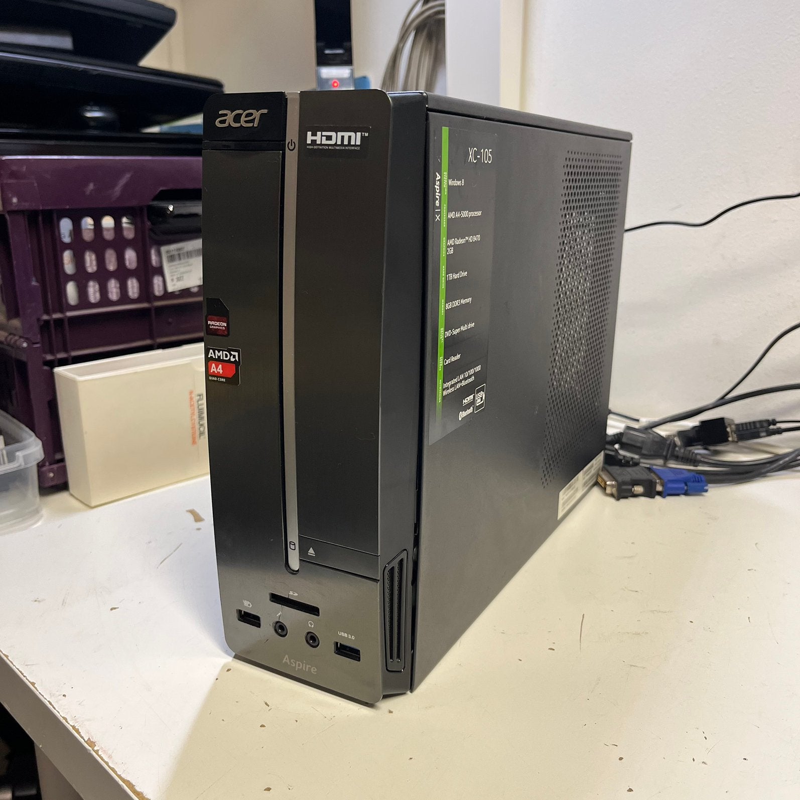 Acer XC-105 PC | Quad-core | 8GB | Nvidia Quadro | 1000GB, Computers en Software, Ophalen, Gebruikt, HDD, 8 GB