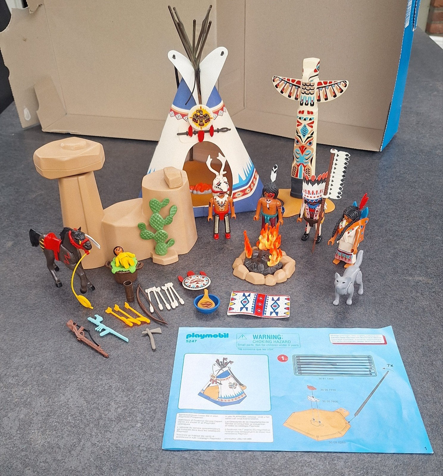 Playmobil Camper, Indianen, Boot, Auto, Golfkar, Ophalen of Verzenden, Gebruikt, Jongen of Meisje